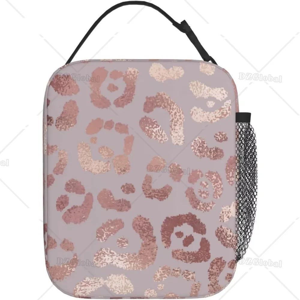 Limited Edition Rose Gold Leopard Thermal Lunch Bag