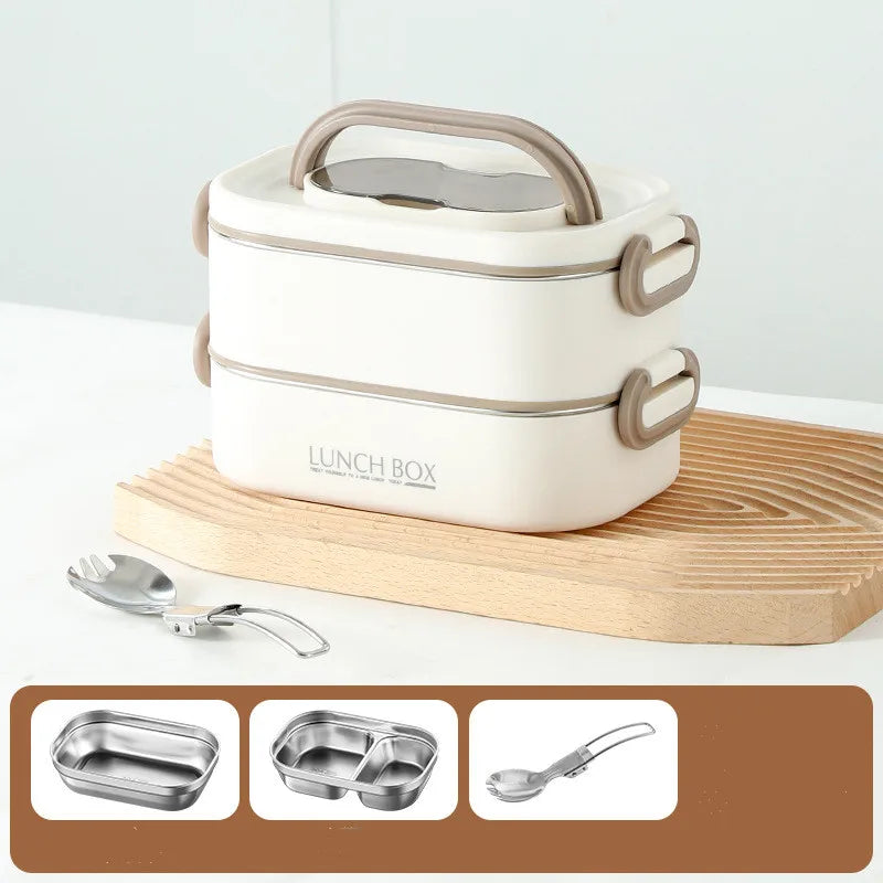 Double Layers Stainless Steel Thermal Lunch Box