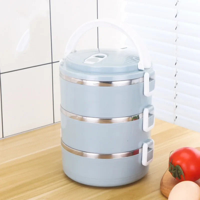 3-Layers Stainless Steel Thermal Lunch Box