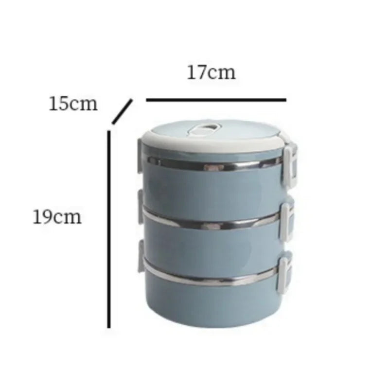 3-Layers Stainless Steel Thermal Lunch Box
