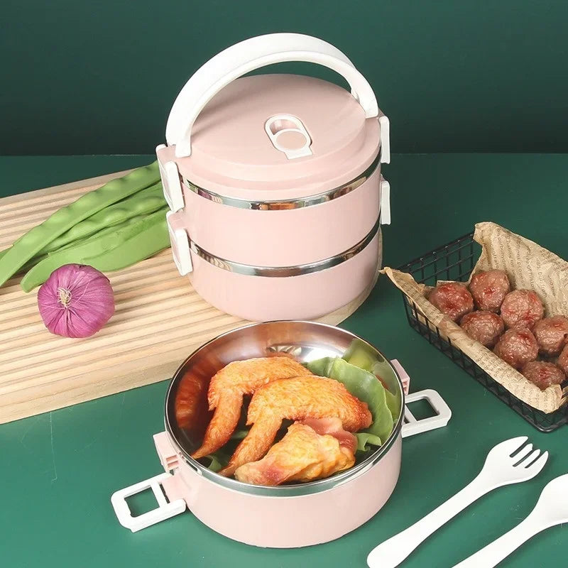 3-Layers Stainless Steel Thermal Lunch Box