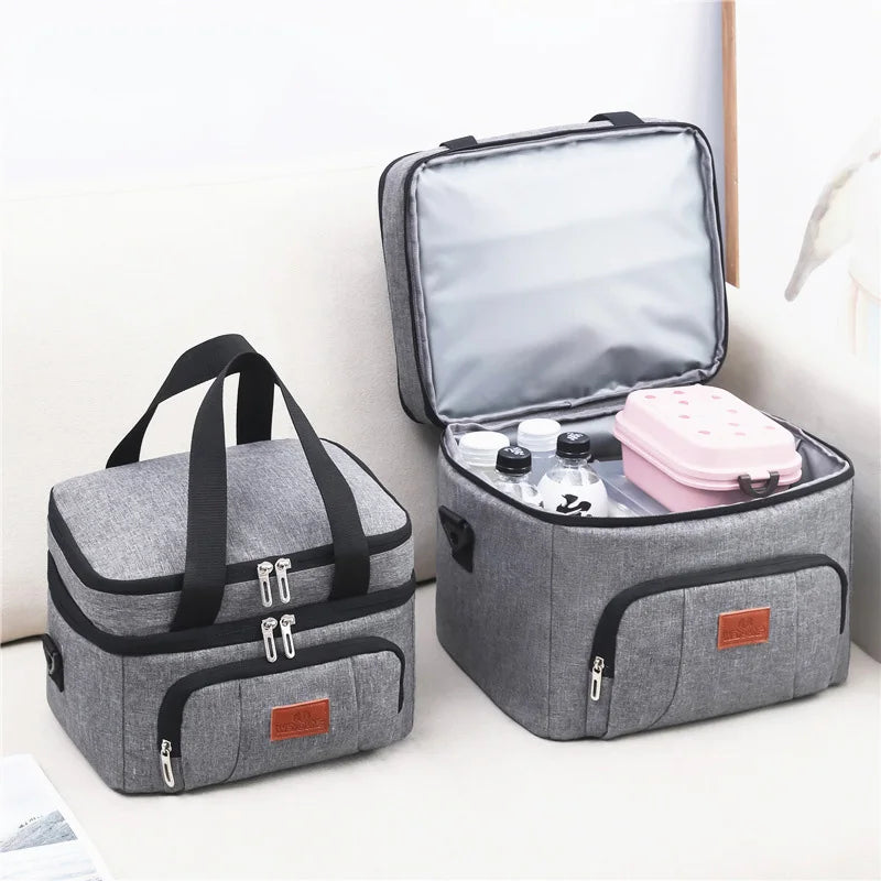 Multifunctional Double Layer Lunch Bag