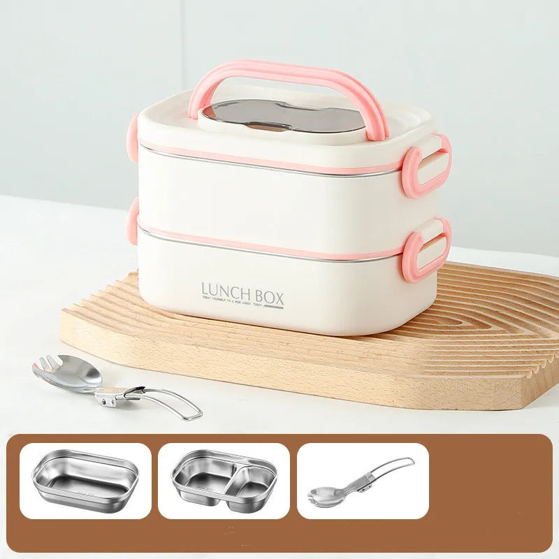 Double Layers Stainless Steel Thermal Lunch Box