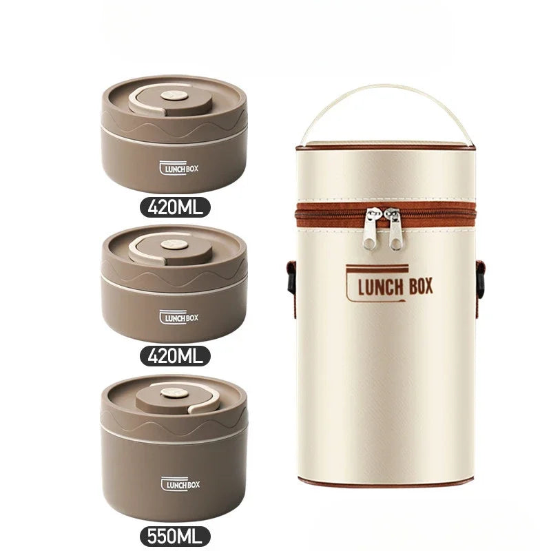 Portable 3 Separate Stackable Lunch Boxes