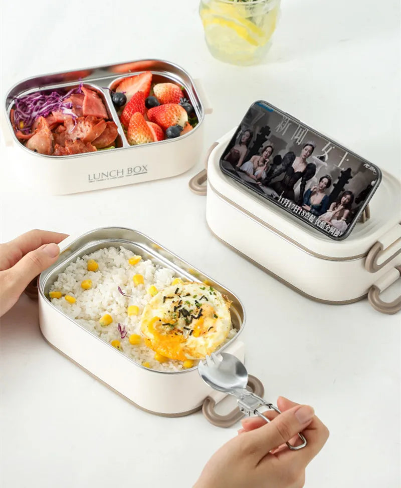 Double Layers Stainless Steel Thermal Lunch Box