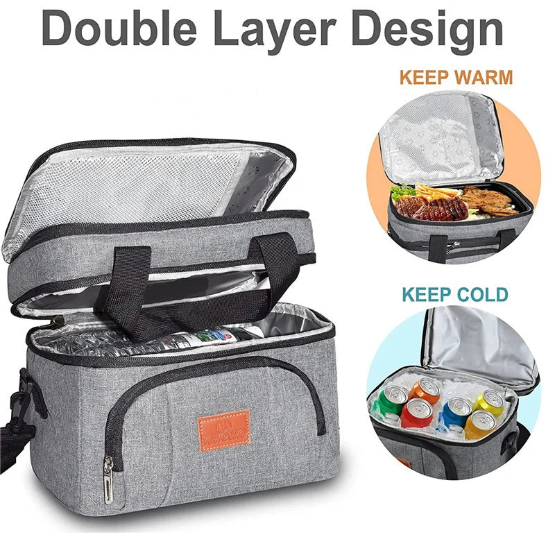 Multifunctional Double Layer Lunch Bag