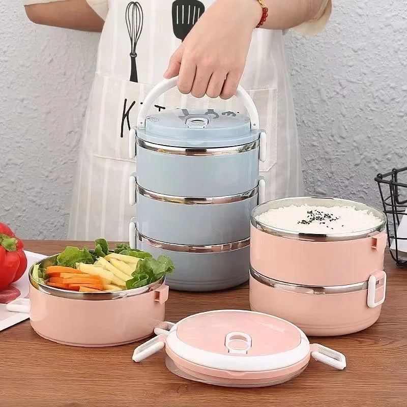 3-Layers Stainless Steel Thermal  Lunch Box