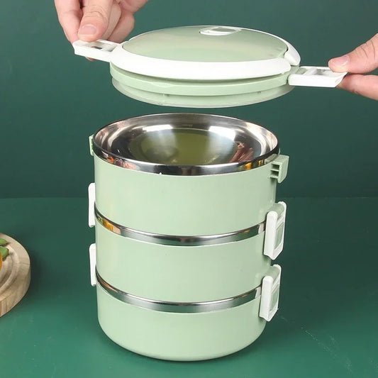 3-Layers Stainless Steel Thermal  Lunch Box