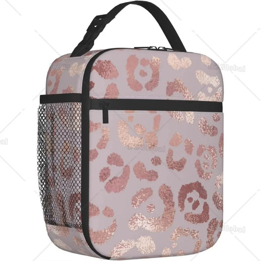 Limited Edition Rose Gold Leopard Thermal Lunch Bag