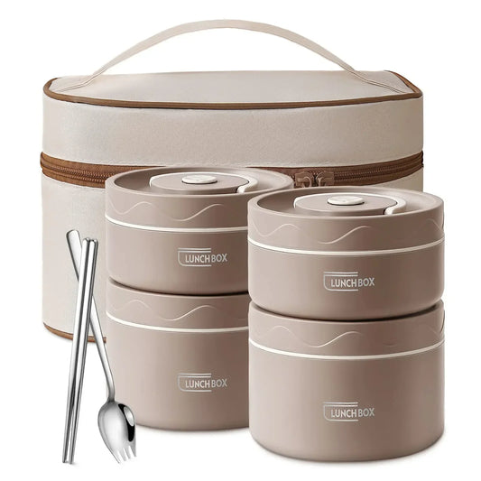 Portable 3 Separate Stackable Lunch Boxes