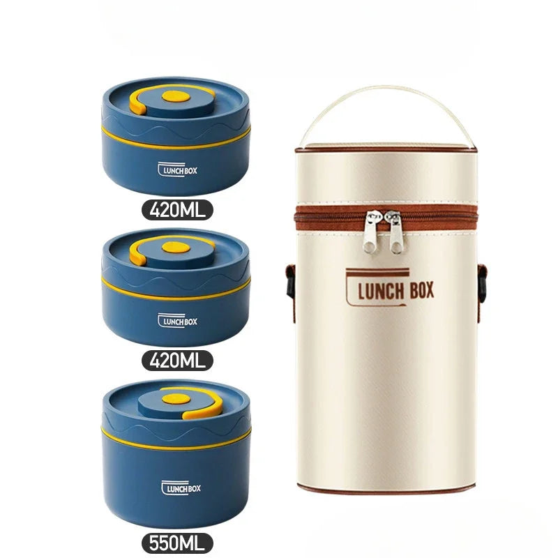 Portable 3 Separate Stackable Lunch Boxes