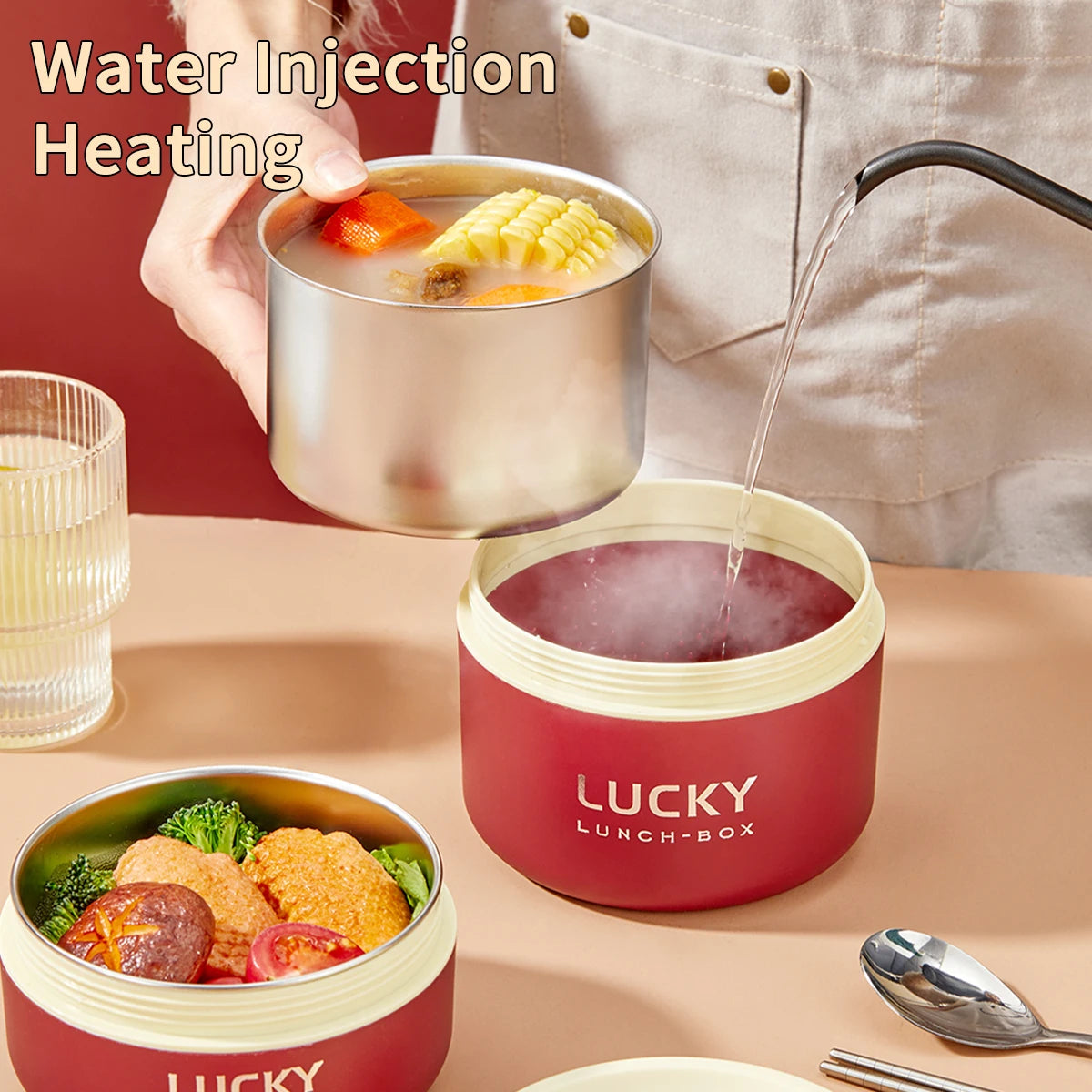 Portable Insulated Stainless Steel  Lunch Box
