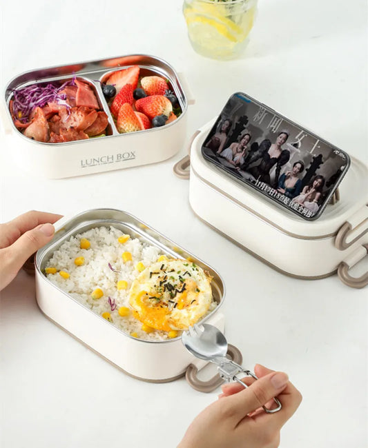 Double Layers Stainless Steel Thermal Lunch Box