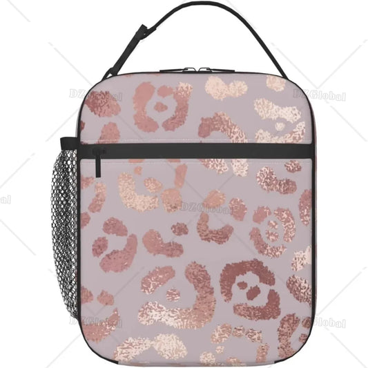 Limited Edition Rose Gold Leopard Thermal Lunch Bag